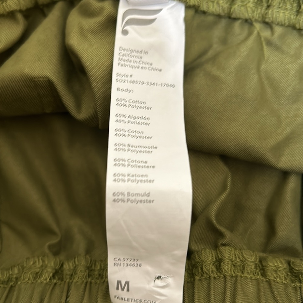 FABLETIC WOMEN CAMDEM CARGO SHORT GREEN Sz MD - Picture 6 of 9